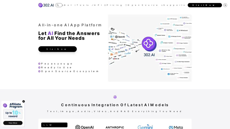 [Official Website] 302.AI - The ultimate AI market offering top global brands, no monthly subscription, pay as you go