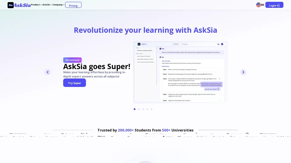 Asksia AI - Your Personal Tutor AI | Best Homework Helper!