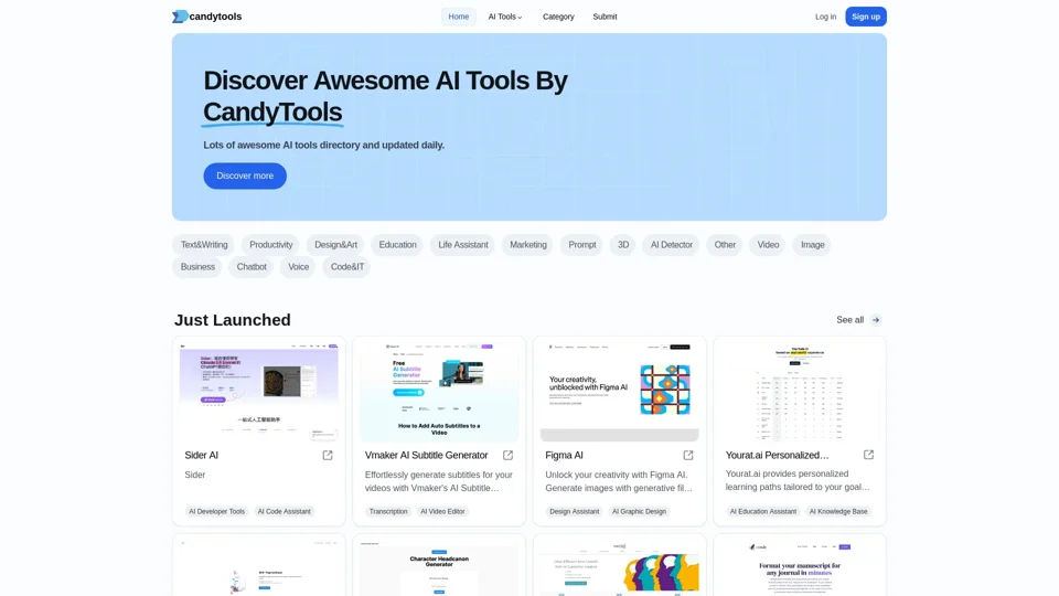 Candytools AI AI: Awesome AI tools Directory & AI Tools List