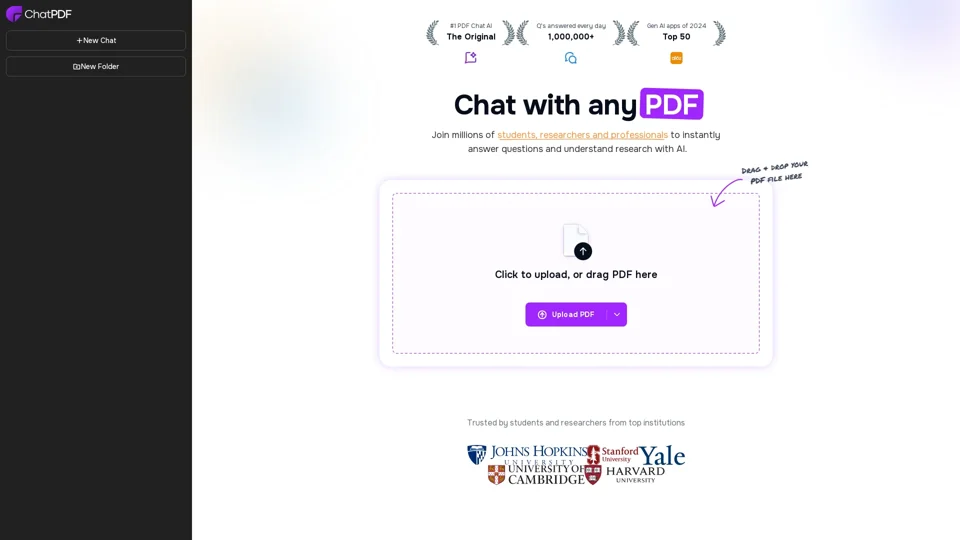 ChatPDF - Chat with any PDF - #1 Free PDF AI