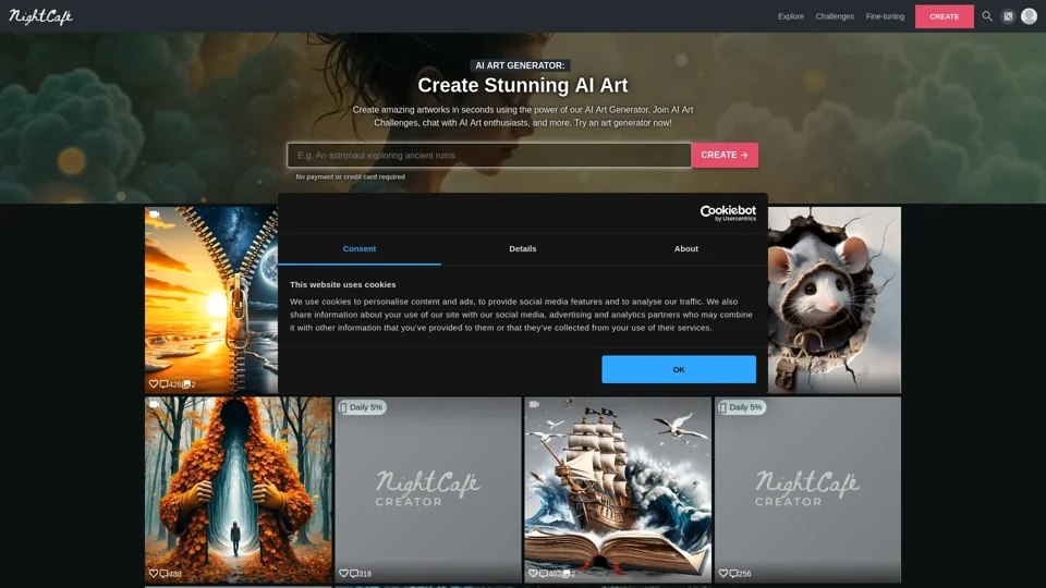 Free AI Art Generator: Create, share and explore AI Art