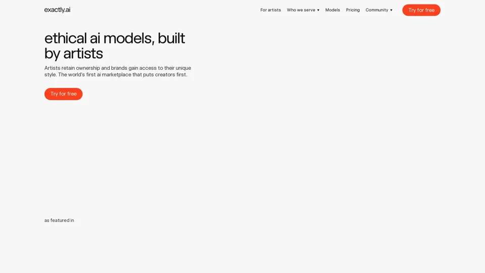 exactly.ai | ethical ai models, built by artists