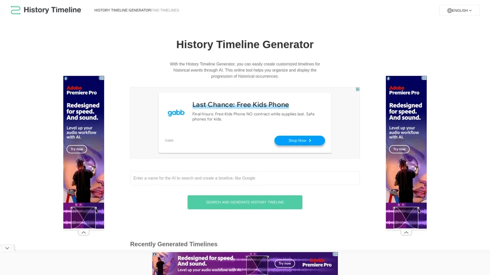 History Timeline Generator - A Tool for Making Personalized Historical Timelines