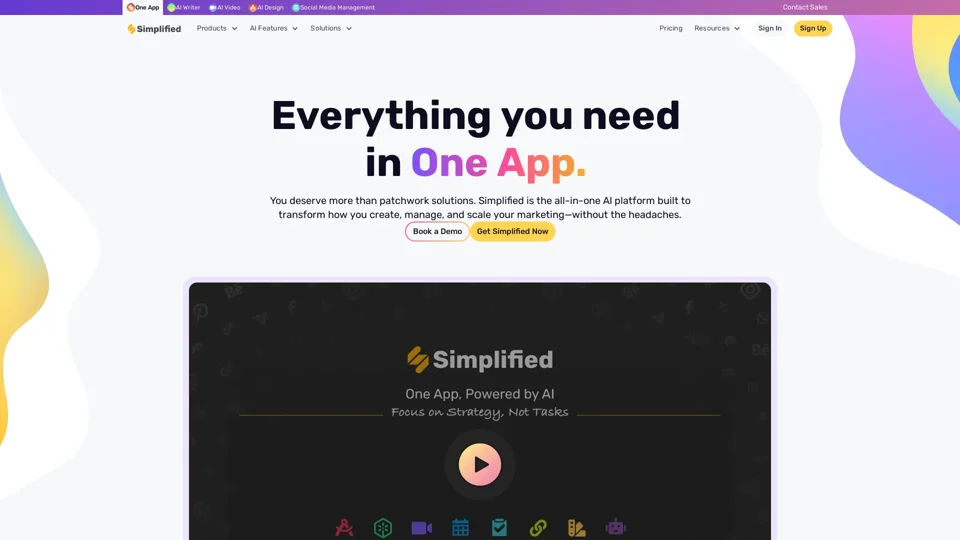 Simplified: An Easy to Use All-In-One App For Modern Marketing Teams