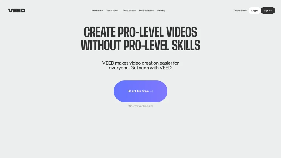 VEED.IO - AI Video Editor - Fast, Online, Free