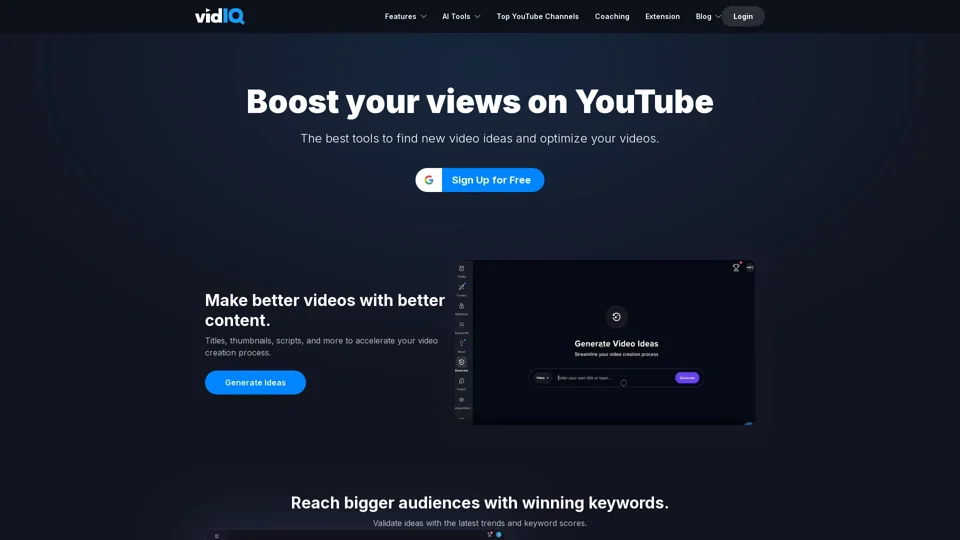 Boost Your Views And Subscribers On YouTube - vidIQ